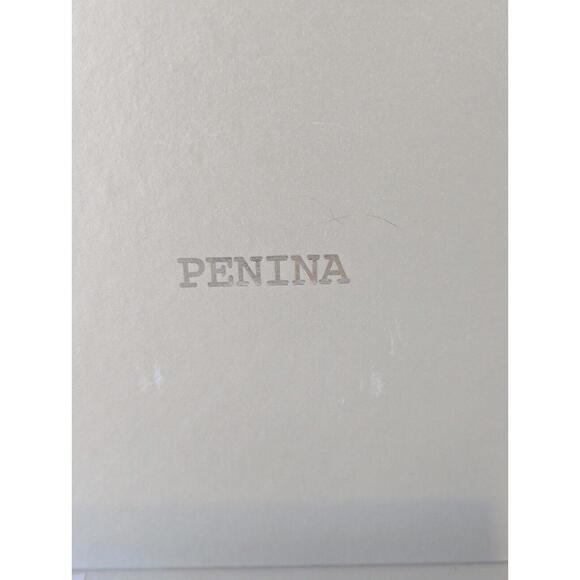 Collar Necklace Set Penina Clear Rhinestone Silver Tone 18" Wedding/Formal - Picture 7 of 9